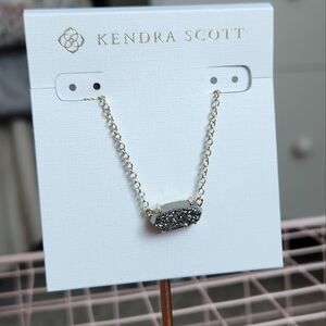 Kendra Scott Gold Platnium Drusy Ever Necklace